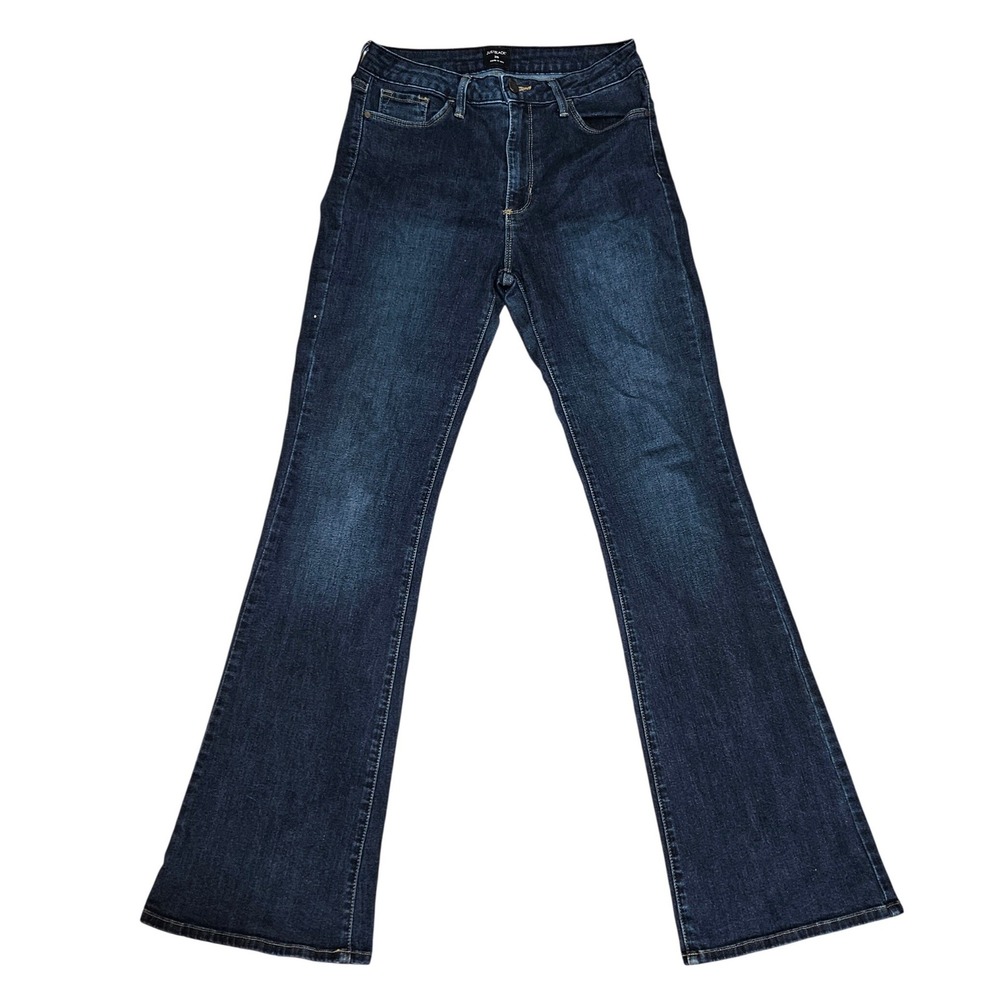 Just Black Denim Womens Dark Wash High Rise Flare Jeans 28 Made in USA